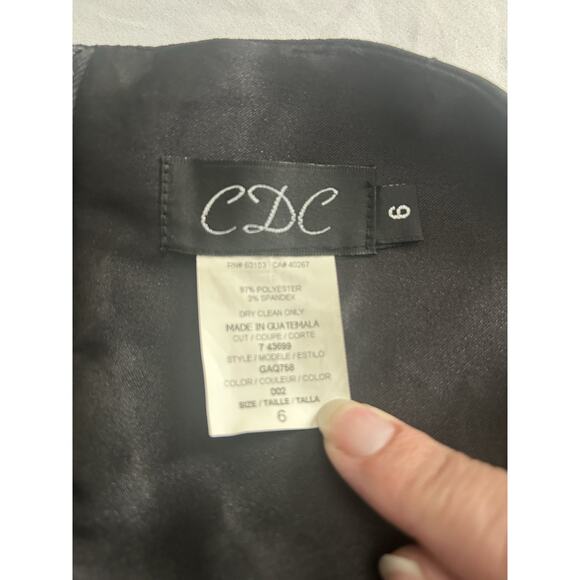 Vintage CDC Rampage Floral Glitter Sheath Dress Womens Size 6 Black Preppy NWT - Picture 5 of 10